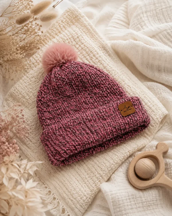 Gorro Lana Baby Mystique Gris Rosa 02
