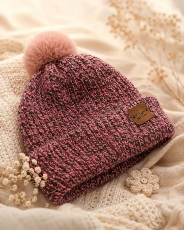 Gorro Lana Baby Mystique Gris Rosa 03
