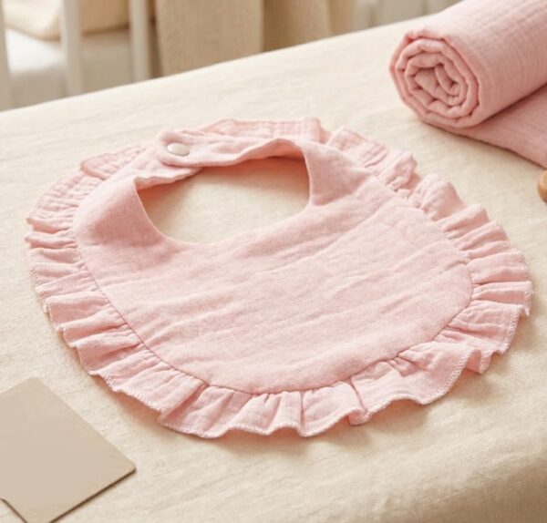 Babero Muselina Rosa