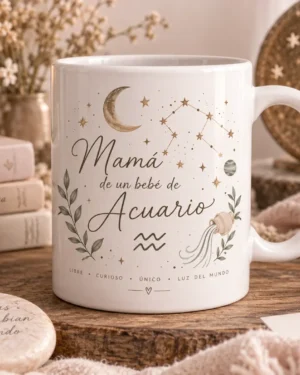 Diseño de tazón para mamá de un bebé Acuario